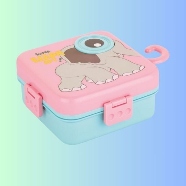 Moda Bay Super Elephant Kids 2 Containers Lunch Box (1660 ml) (Pink)