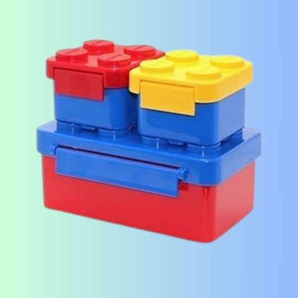 SHIVOM DIY Block and Bites Modular Snack and Brick Lunch Boxes for Children Toddler Kids to Go for Travel and Picnic (Non-Toxic Material Used Product)