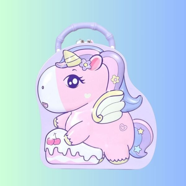 SAMVARDHAN Piggy Bank - Unicorn Piggy Bank, Coin Box for Kids, Money Bank for Kids, Piggy Bank for Kids, Money Box for Kids, Metal Coin Box with Key & Lock, Birthday Return Gift