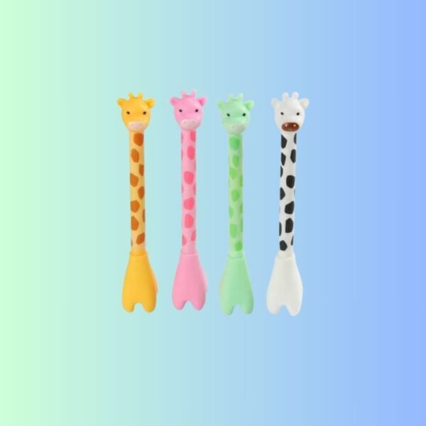 Giraffe Cartoon Pen For kids Boys & Girls Cute Animal Pen For Kids |Best Birthday Return Gifts For Kids | Pack Of 4 Pcs (Blue Ink)