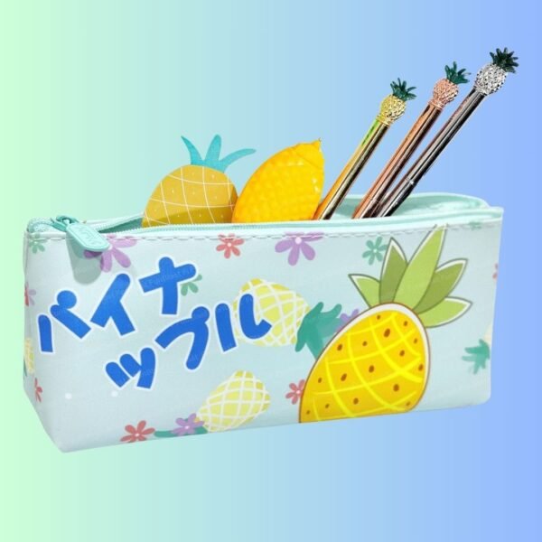 FunBlast Pouch for Kids & Adults - Fruit Print Pouch, Multipurpose Zipper Pouch for School, Travel, Cosmetic, Office, Stationary, Gadgets, Money Purpose, Handbag, Coin Purse (Random Print)