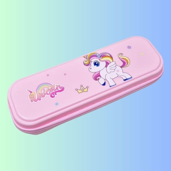 SIDAK Unicorn Printed Pencil Pouch with Pen & Pencil Holder and Zipper Lock, Pencil Pouch, Stationery Pouch, Pencil case, Pencil Pouch Girls, for Kids
