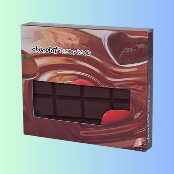 VR Creatives Chocolate Fragrance Diary Scented Chocolate Notebook Small Memo in Eaten Chocolate Shape and Fragrance Personal Diary Pocket Diary (Brown)