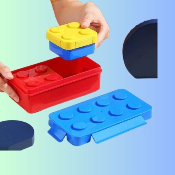 Ji and Ja DIY Puzzle Puzzle in Bricks Characters Blocks Assemble DIY for Kids Boys and Girls Return Gift for Birthday, Food Grade (Block Lunch Box)