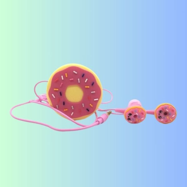 ROYALMACRAME Stylie Modern Alternatives Cute Donut Shaped Wired in-Ear Super Bass Earphones for Kids | 3.5mm Jack|for Boys and Girls- Unisex| Birthday Gift | Return Gift