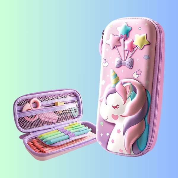PRIME DEALS 3D Cover Eva Pencil Case Large Capacity Pencil Pouch Bag Compass School Pouch Organizer Premium Stylish Pen Holder Pouch, Stationery Box, Cosmetic Pouch Bag - Canvas, Multicolor