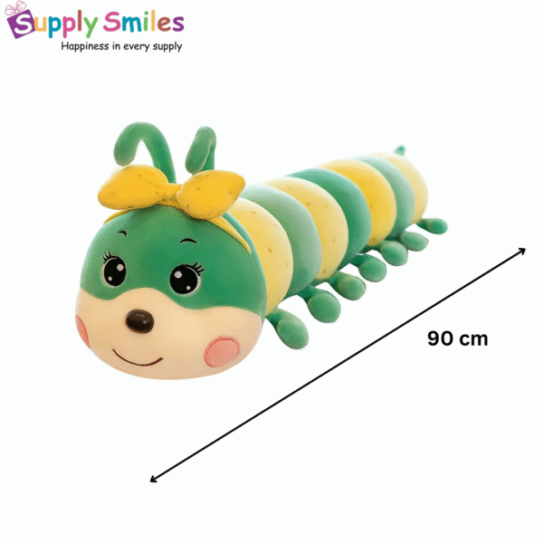 Soft Plush Caterpillar Toy – Cute & Colorful Stuffed Pillow for Kids | Hugging Toy & Room Decor