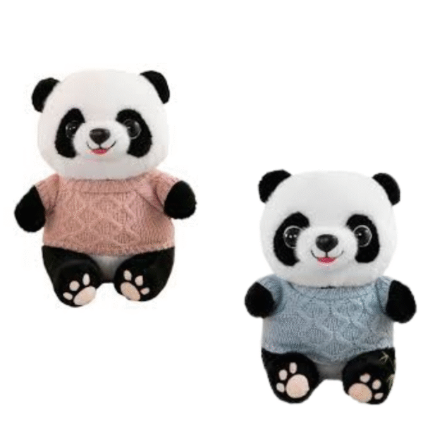 Supply Smiles 45 cm Cute Panda Soft Toy with Pink Sweater | Plush Gift for Kids & Home Décor