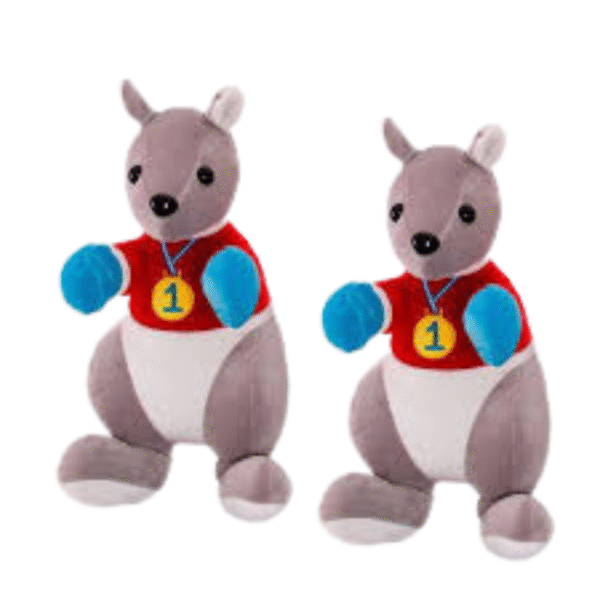 Supply Smiles Champion Kangaroo Plush Toy – Soft Stuffed Animal with Medal