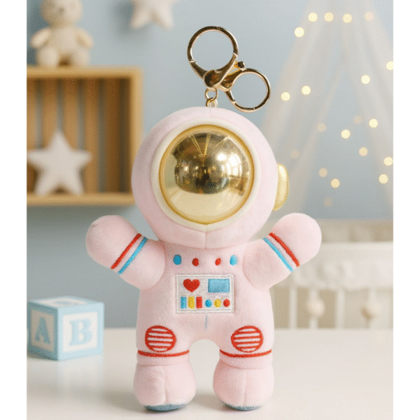 Supply Smiles Astronaut Plush Keychain | Cute 15 CM Soft Toy with Color Beads Helmet for Kids & Gifts 🚀