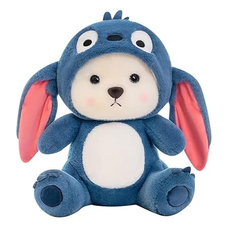 Supply Smiles Stitch Bunny Plush | Cute Soft Toy Teddy for Kids, Gifts & Room Decor